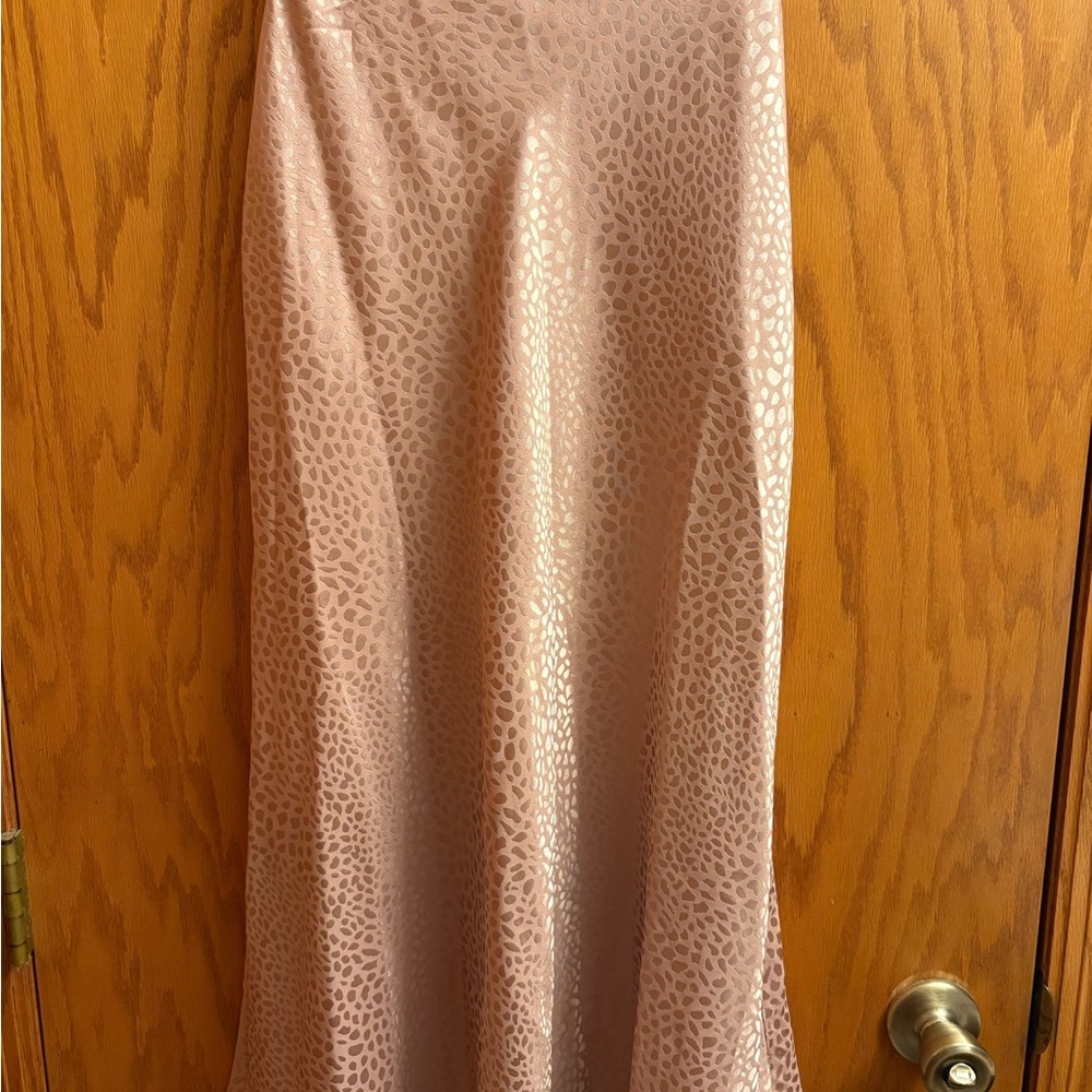 Elegant Pink Leopard Print Skirt
